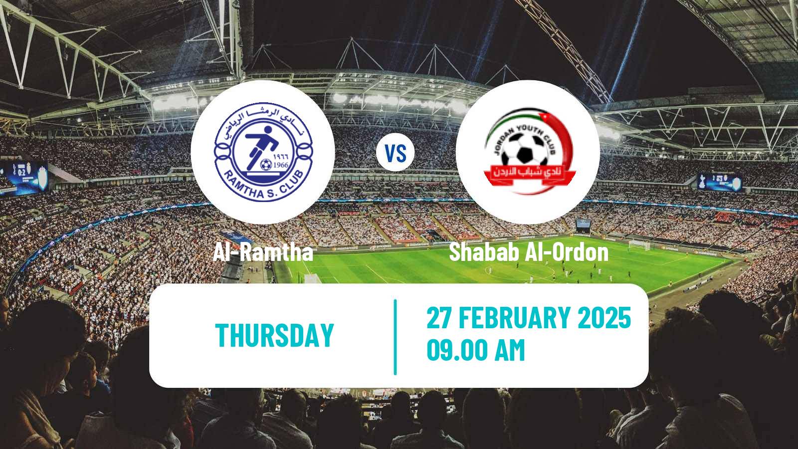 Soccer Jordan Premier League Al-Ramtha - Shabab Al-Ordon