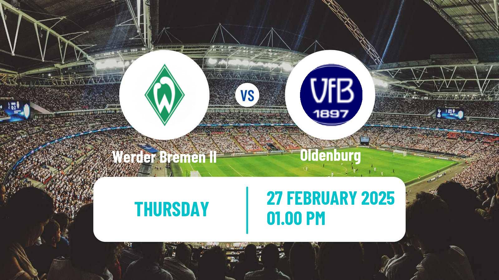 Soccer German Regionalliga North Werder Bremen II - Oldenburg