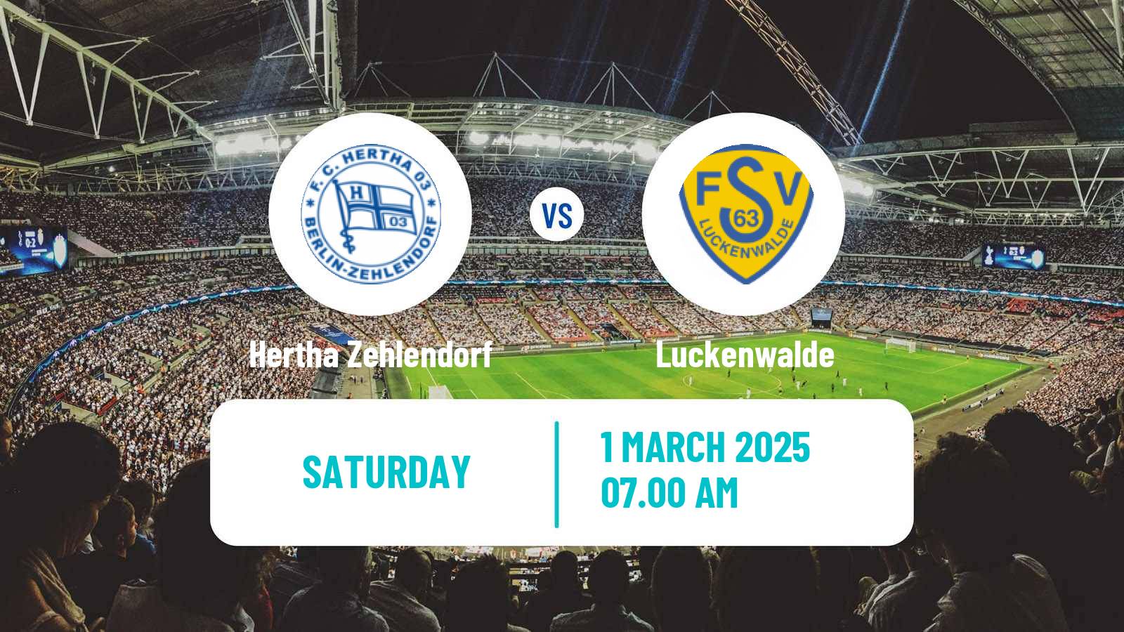 Football German Regionalliga Nordost Hertha Zehlendorf - Luckenwalde