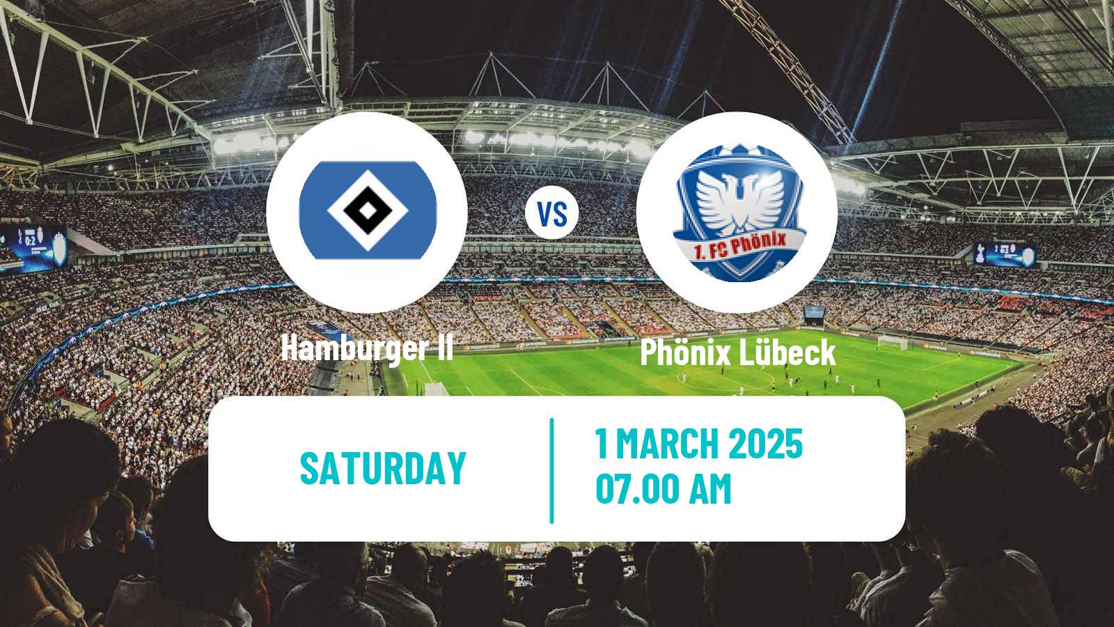Football German Regionalliga North Hamburger II - Phönix Lübeck