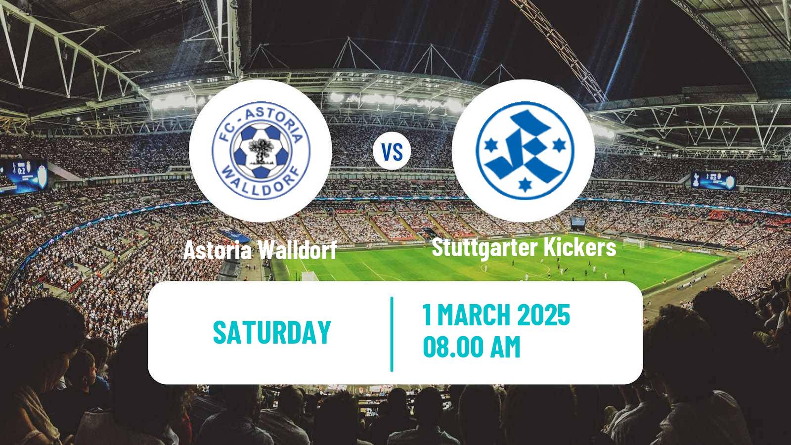 Soccer German Regionalliga Sudwest Astoria Walldorf - Stuttgarter Kickers