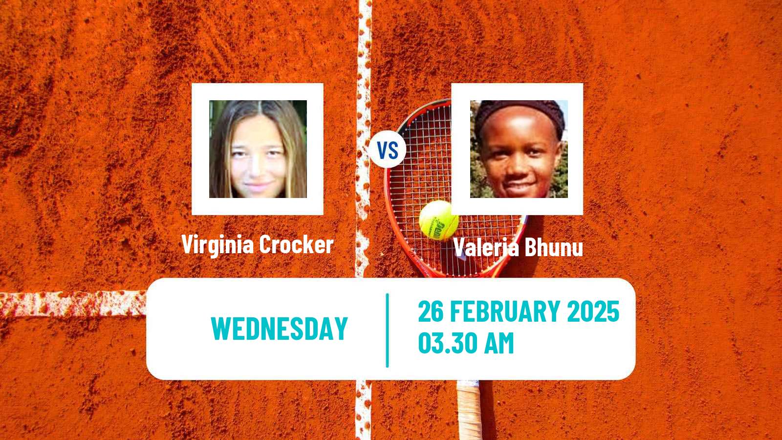 Tennis ITF W15 Pretoria 2 Women Virginia Crocker - Valeria Bhunu