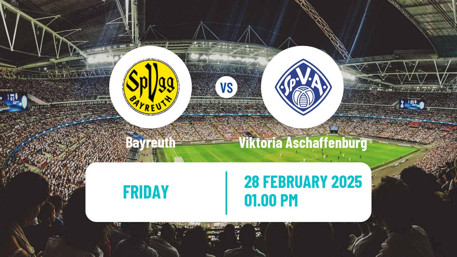 Soccer German Regionalliga Bayern Bayreuth - Viktoria Aschaffenburg