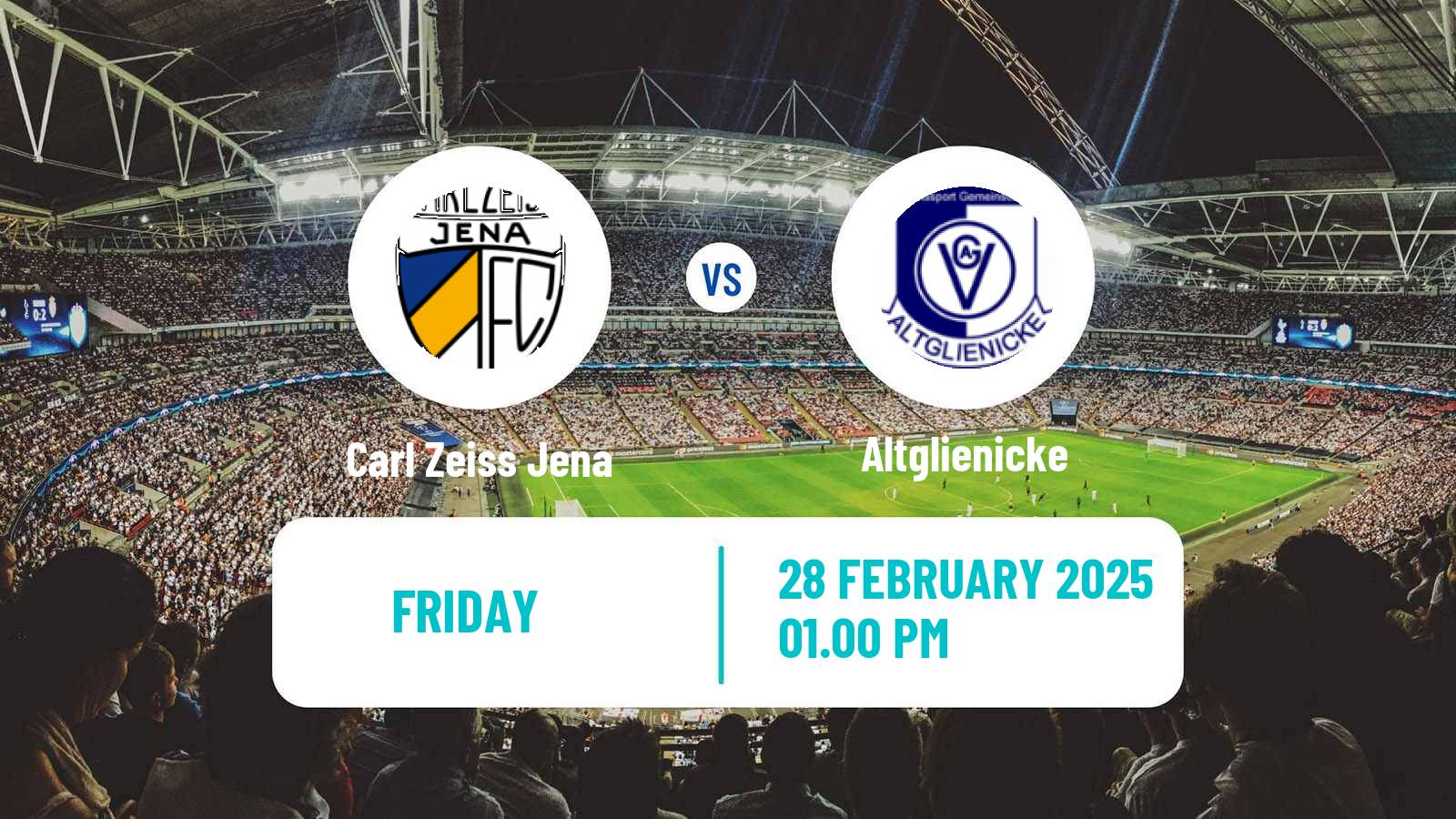 Soccer German Regionalliga Nordost Carl Zeiss Jena - Altglienicke