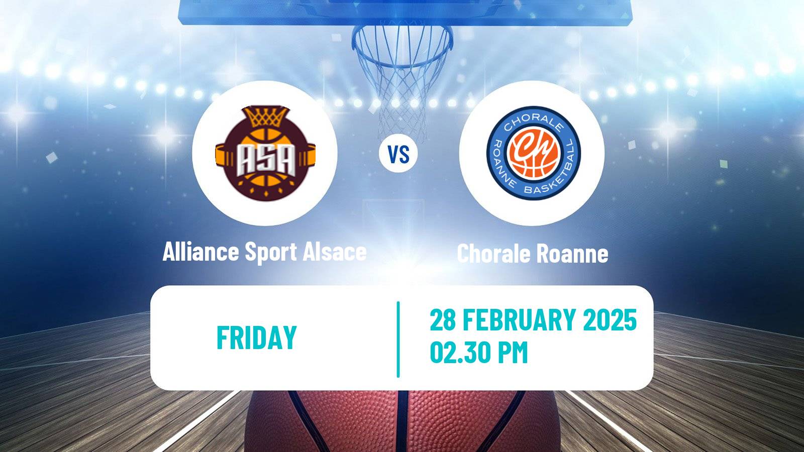 Basketball French LNB Pro B Alliance Sport Alsace - Chorale Roanne