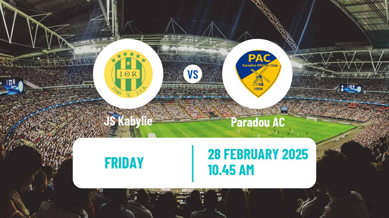 Soccer Algerian Ligue 1 Kabylie - Paradou