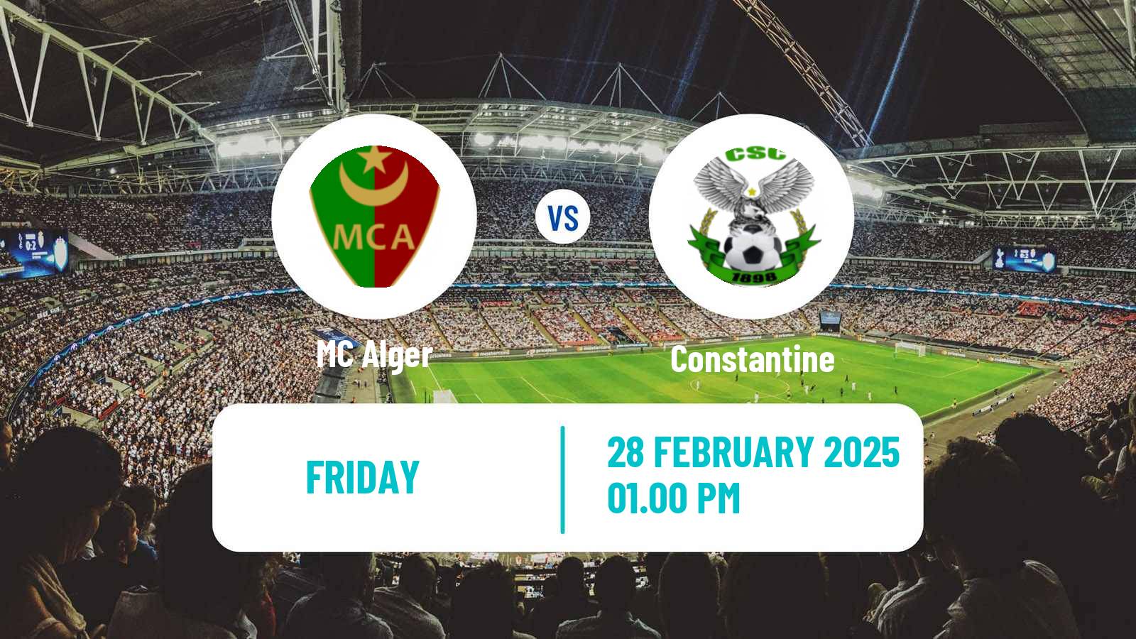 Soccer Algerian Ligue 1 MC Alger - Constantine