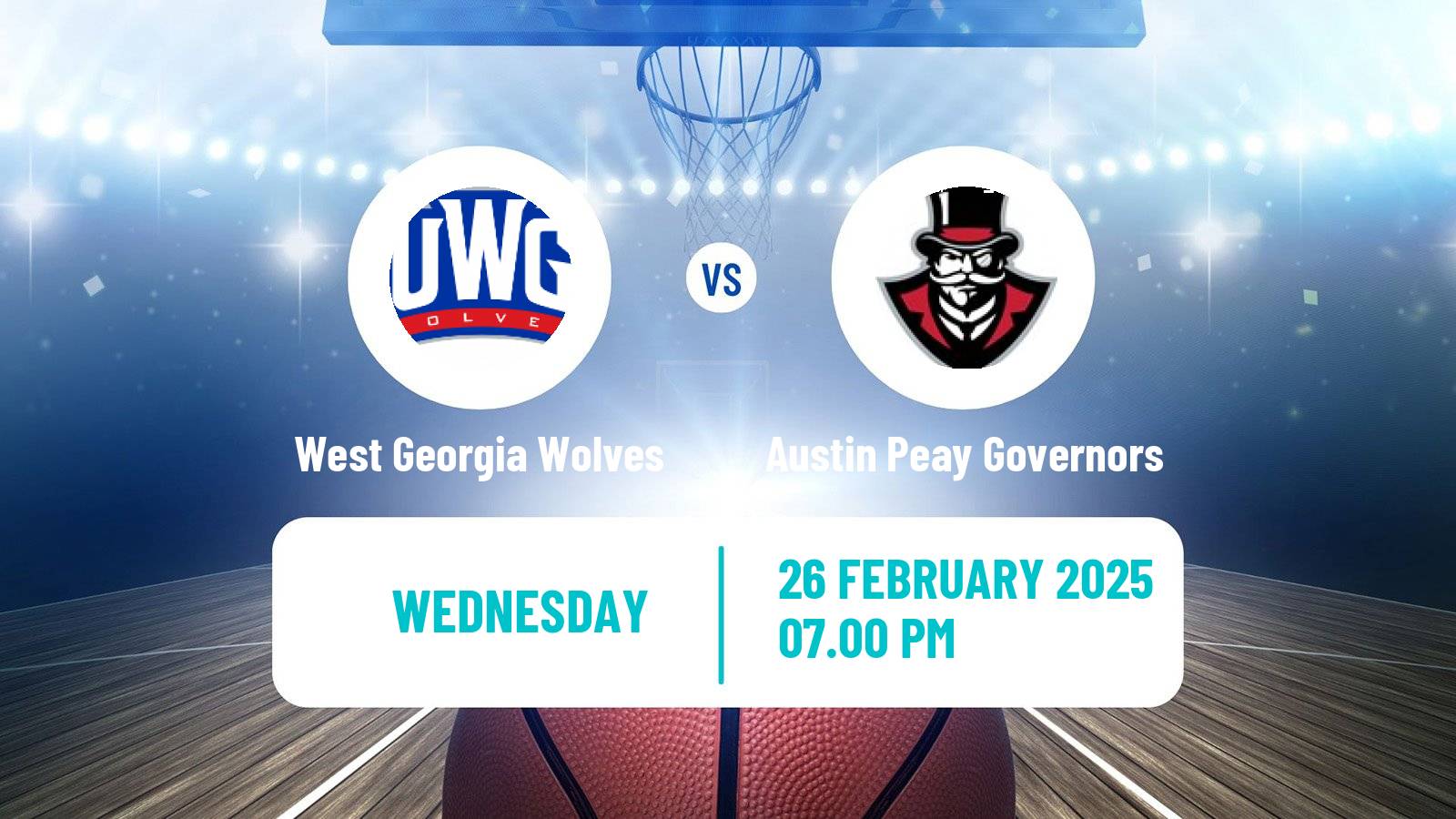 Basketball NCAA College Basketball West Georgia Wolves - Austin Peay Governors
