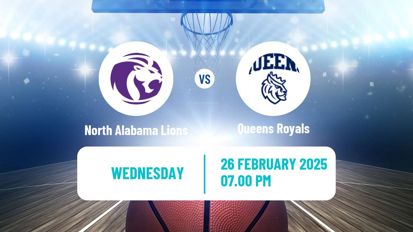 Basketball NCAA College Basketball North Alabama Lions - Queens Royals