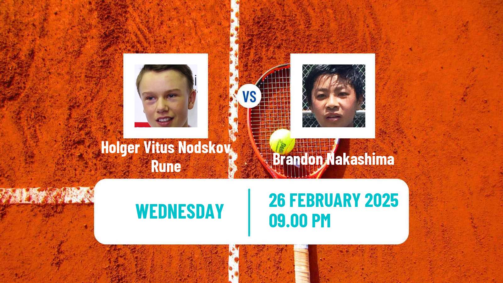 Tennis ATP Acapulco Holger Vitus Nodskov Rune - Brandon Nakashima