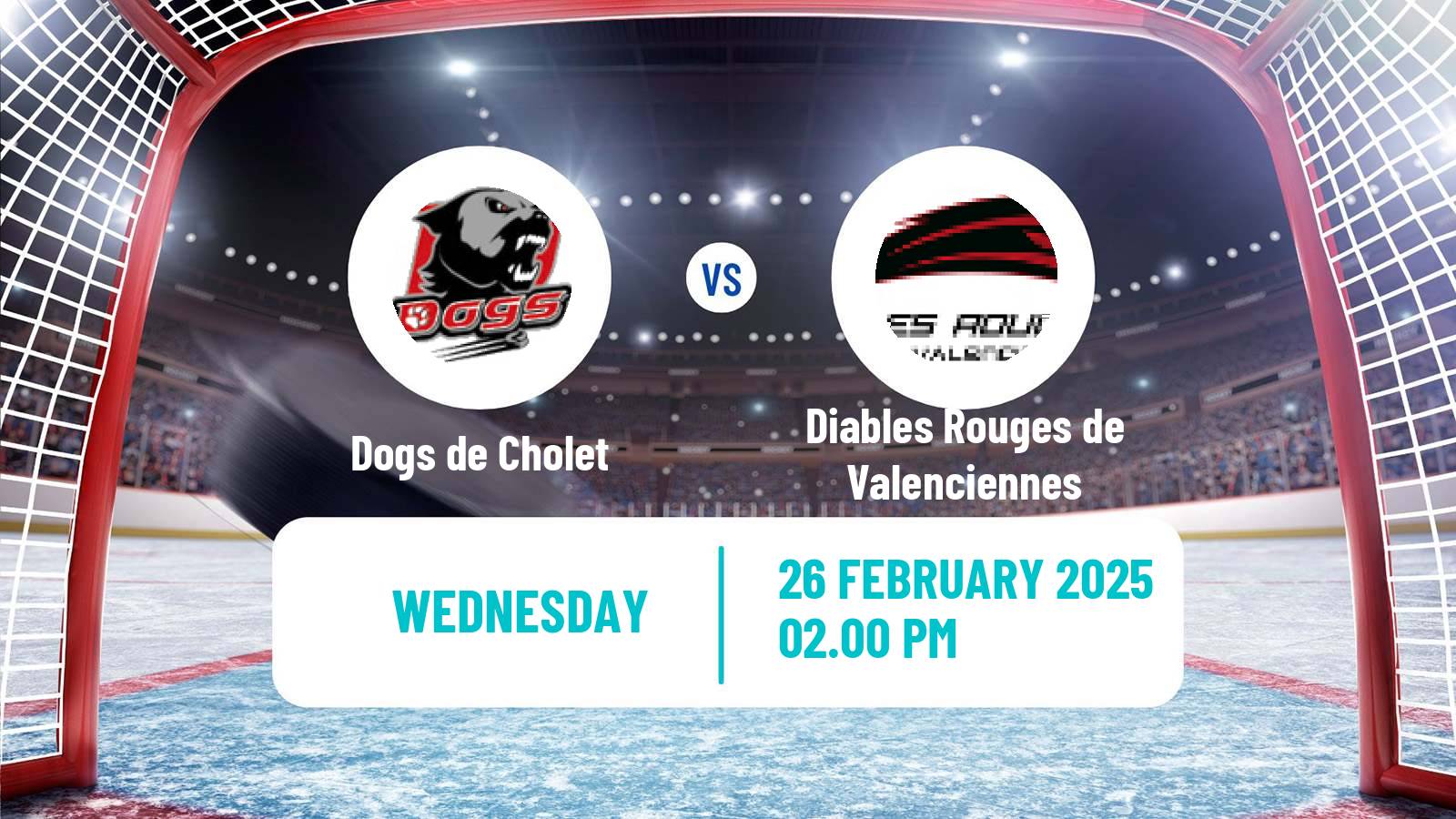 Hockey French D1 Ice Hockey Dogs de Cholet - Diables Rouges de Valenciennes