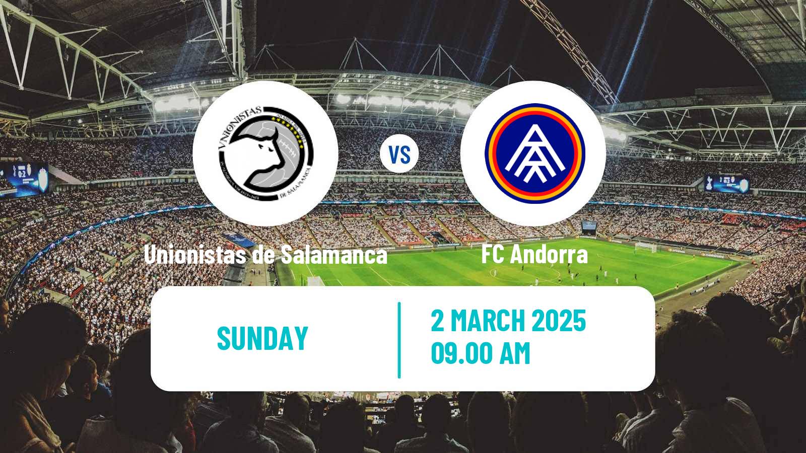 Soccer Spanish Primera RFEF Group 1 Unionistas de Salamanca - FC Andorra