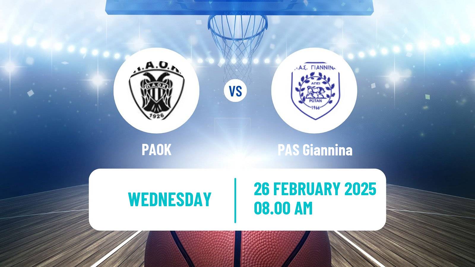 Basketball Greek Basket League A1 Women PAOK - PAS Giannina