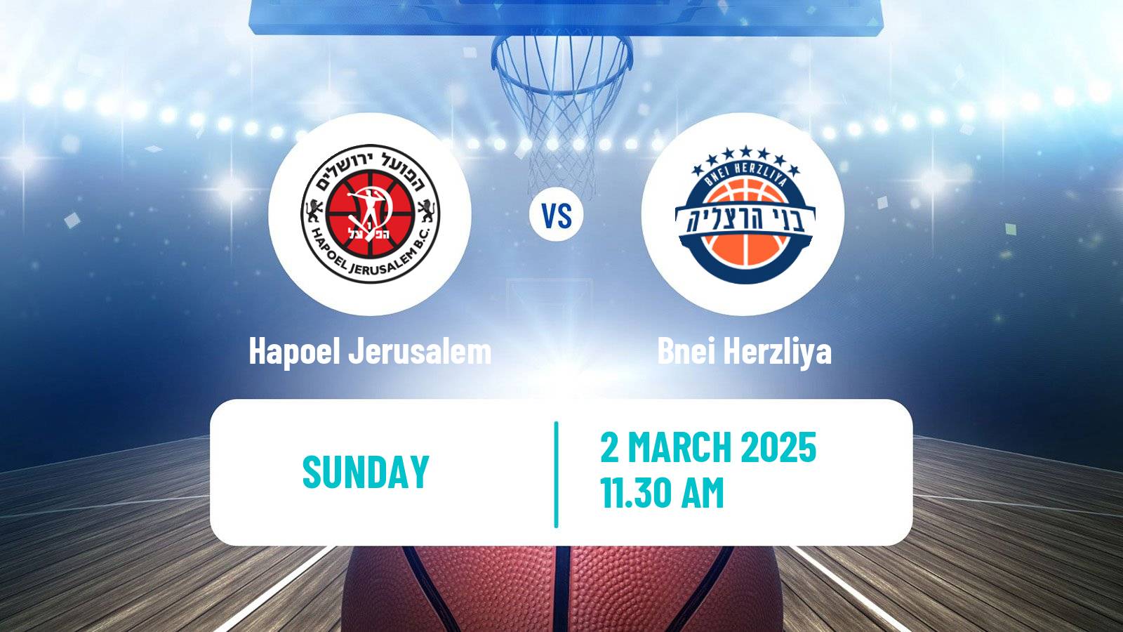 Basketball Israeli Basketball Super League Hapoel Jerusalem - Bnei Herzliya