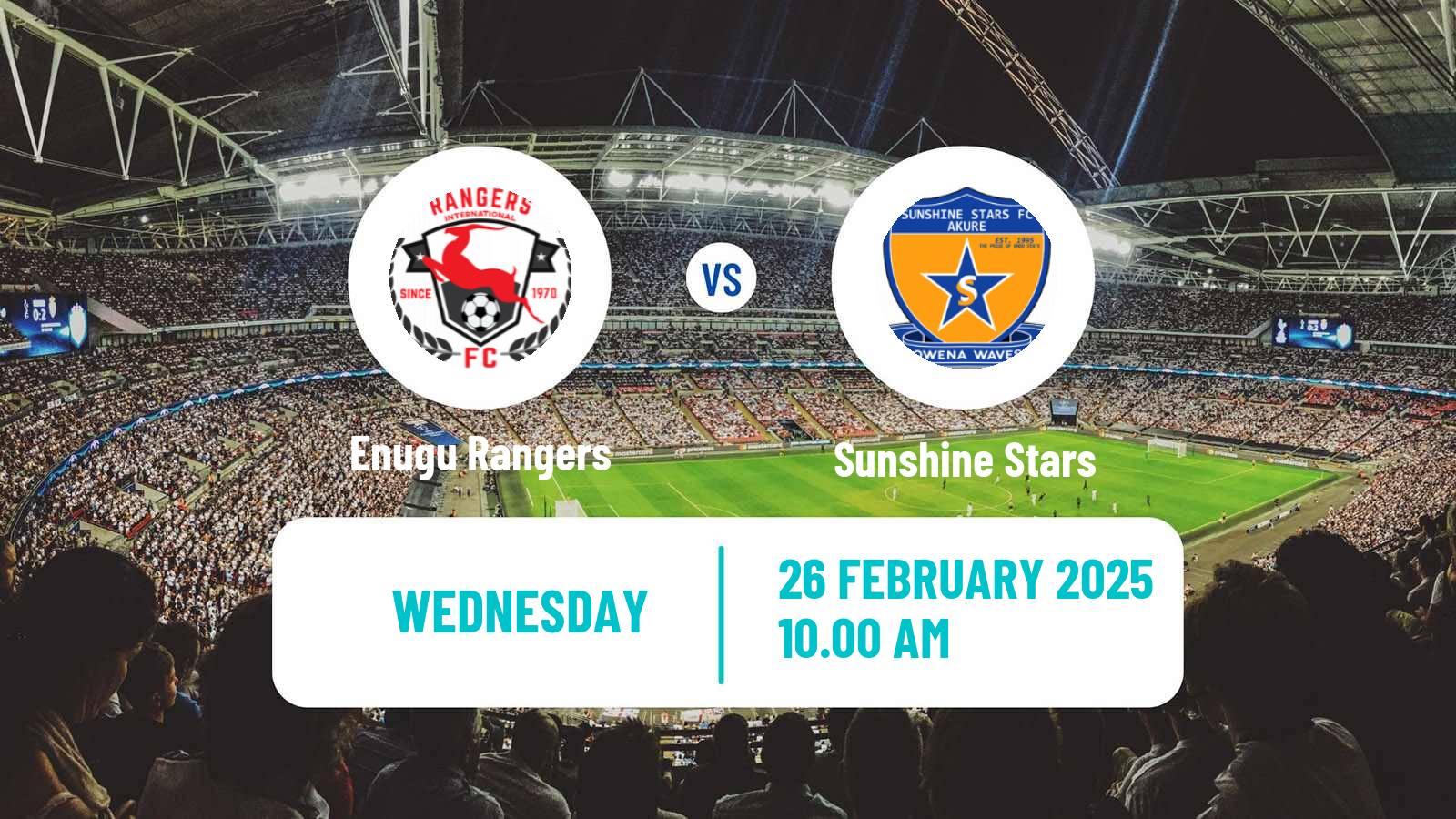 Soccer Nigerian Premier League Enugu Rangers - Sunshine Stars
