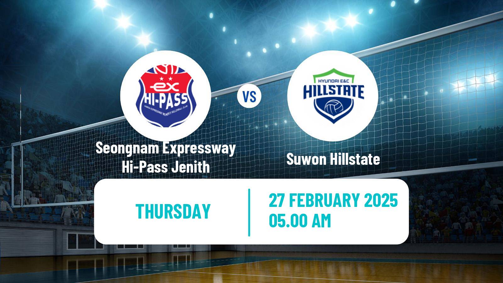 Volleyball South Korean V-League Women Seongnam Expressway Hi-Pass Jenith - Suwon Hillstate