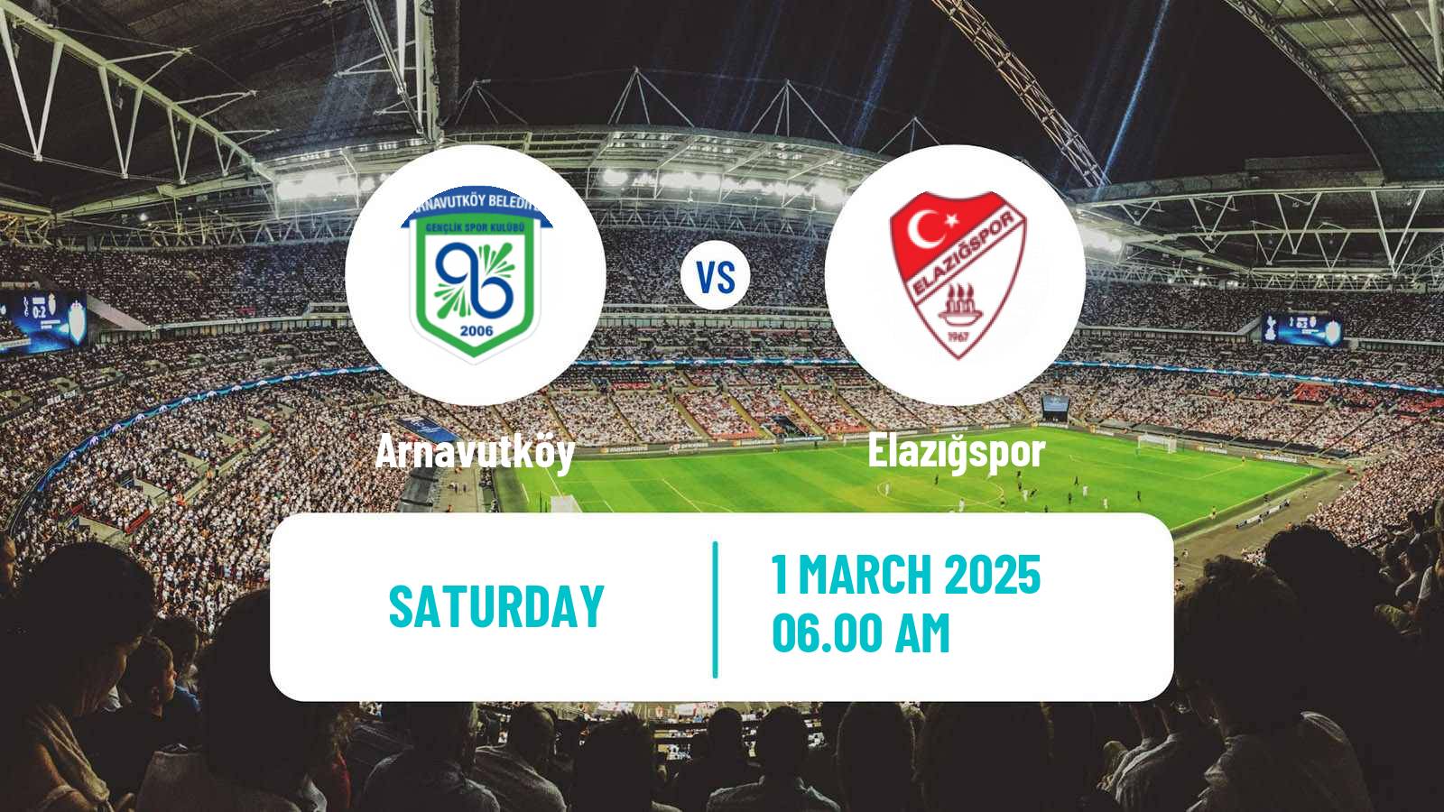 Soccer Turkish Second League Red Group Arnavutköy - Elazığspor