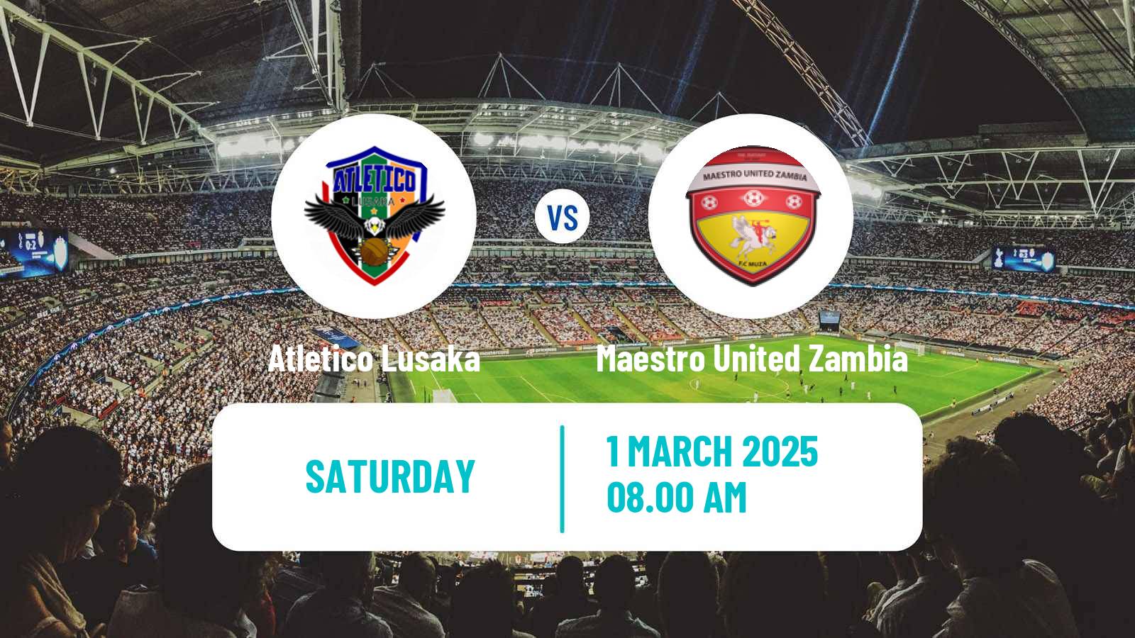 Soccer Zambian Premier League Atletico Lusaka - Maestro United Zambia