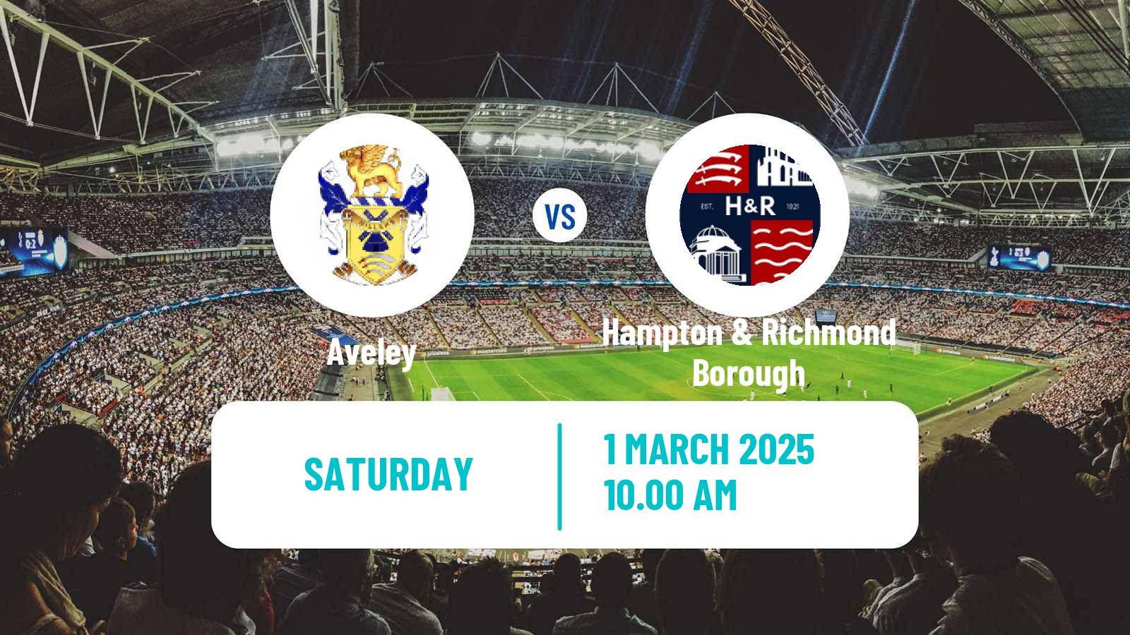 Soccer English National League South Aveley - Hampton & Richmond Borough