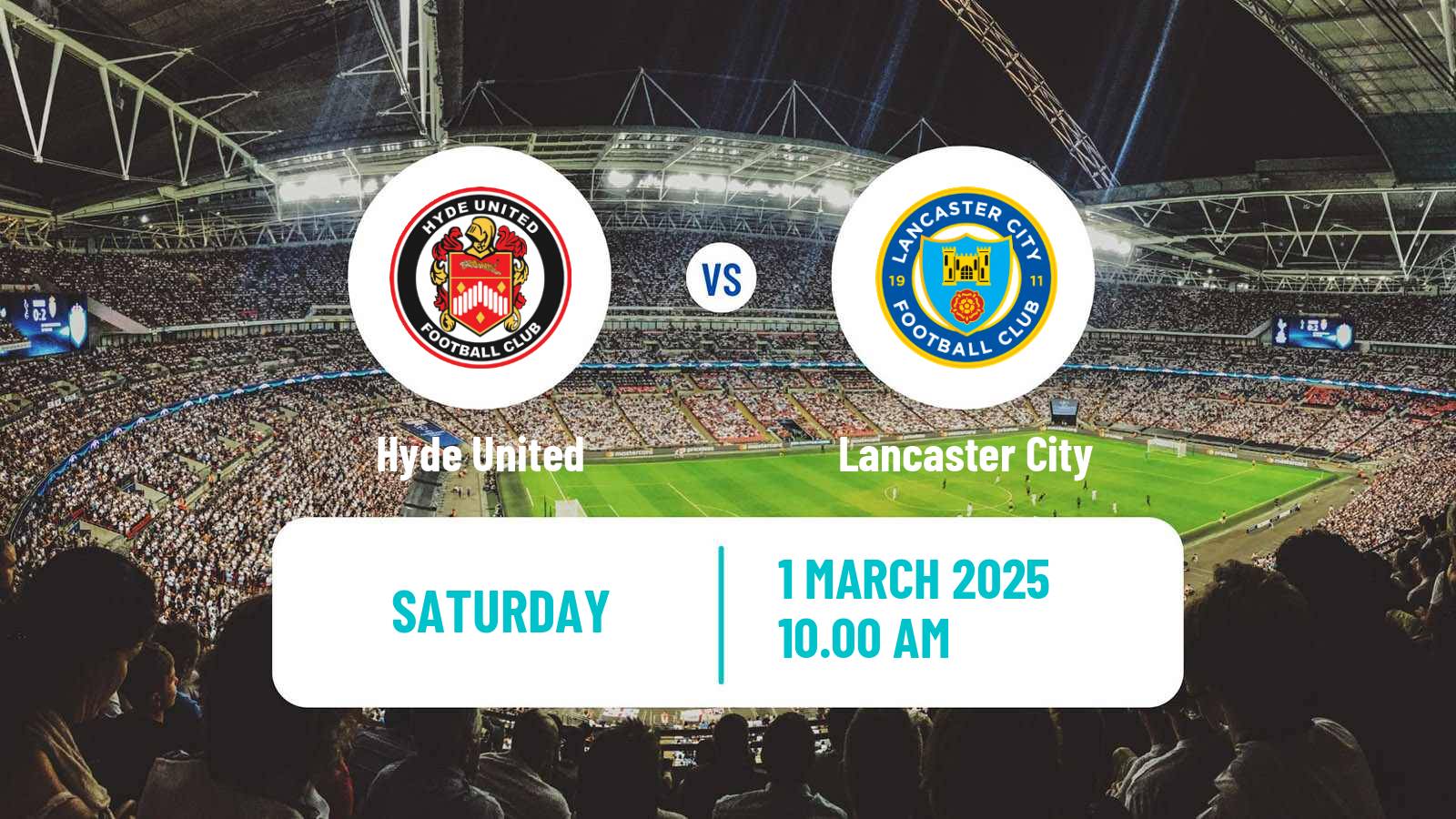 Soccer English NPL Premier Division Hyde United - Lancaster City