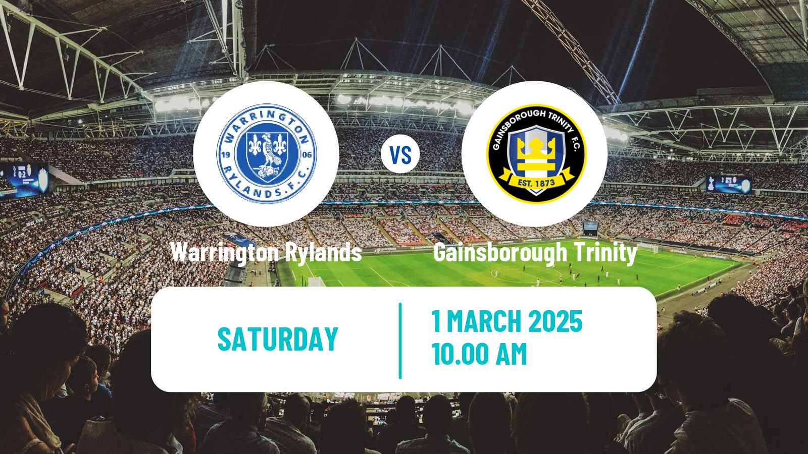Soccer English NPL Premier Division Warrington Rylands - Gainsborough Trinity