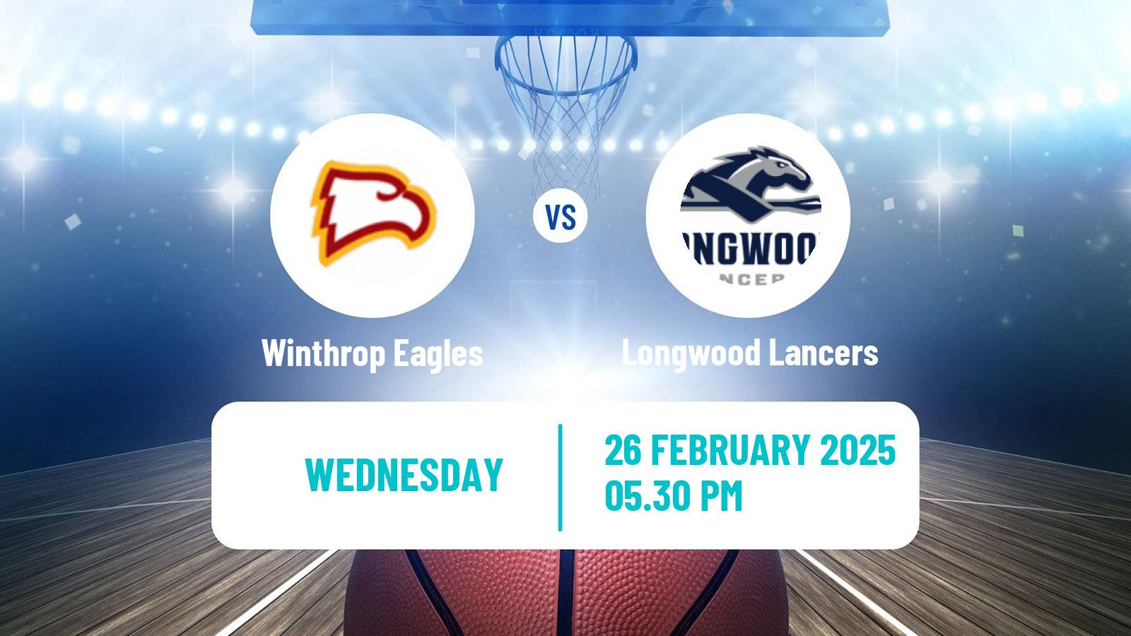 Basketball NCAA College Basketball Women Winthrop Eagles - Longwood Lancers