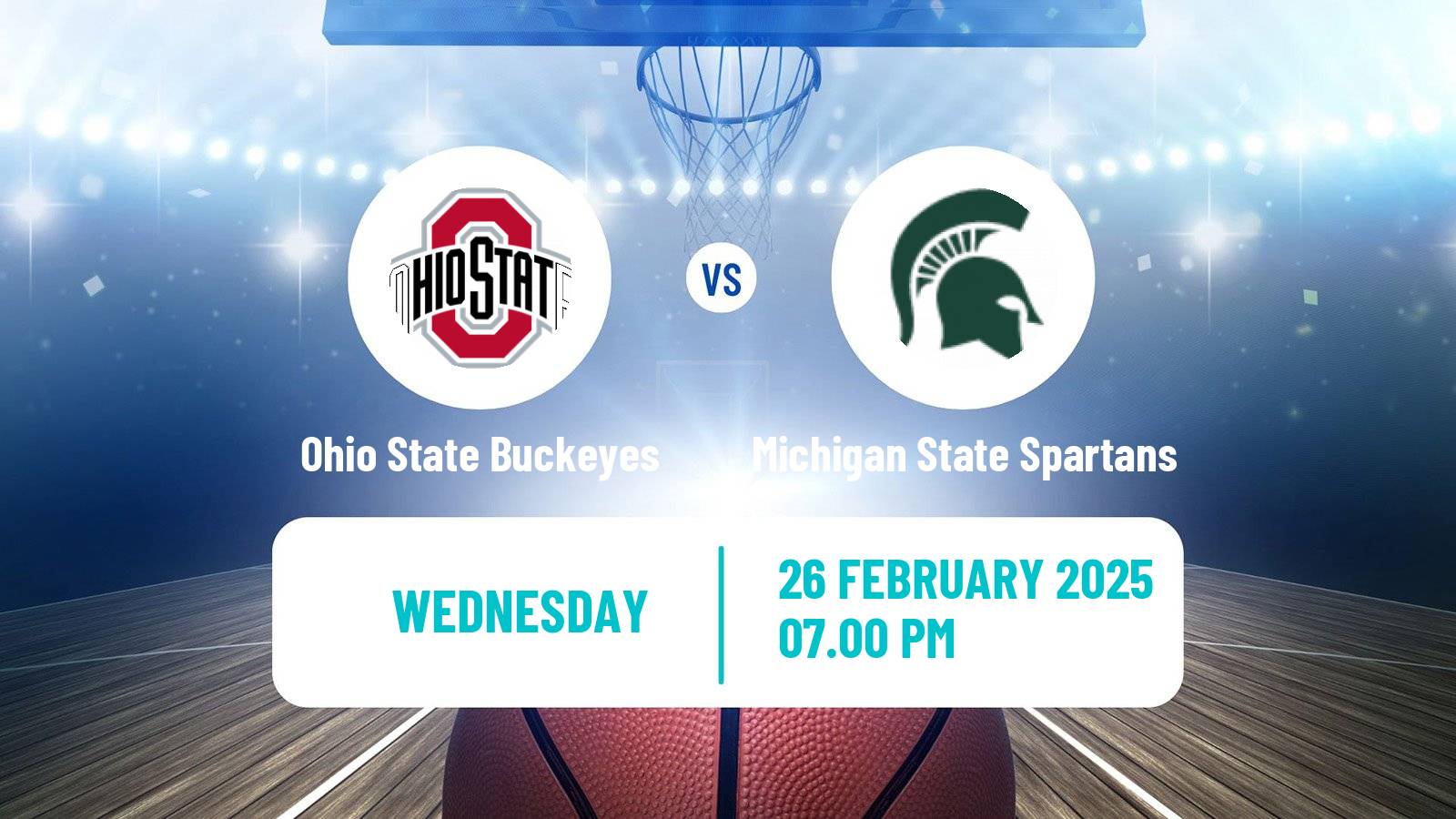 Basketball NCAA College Basketball Women Ohio State Buckeyes - Michigan State Spartans