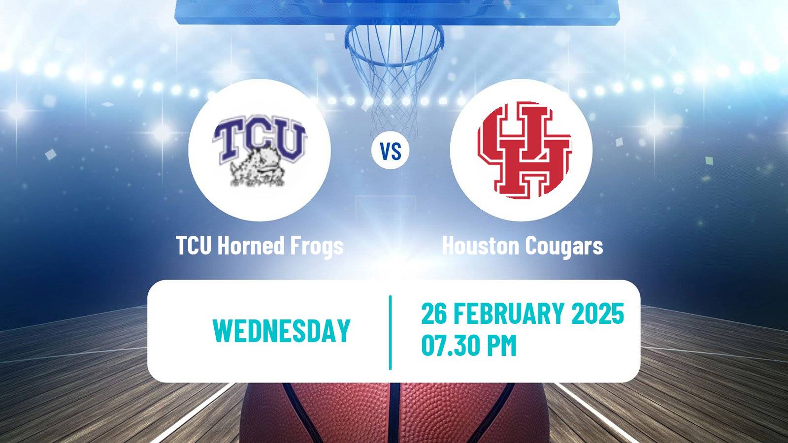 Basketball NCAA College Basketball Women TCU Horned Frogs - Houston Cougars