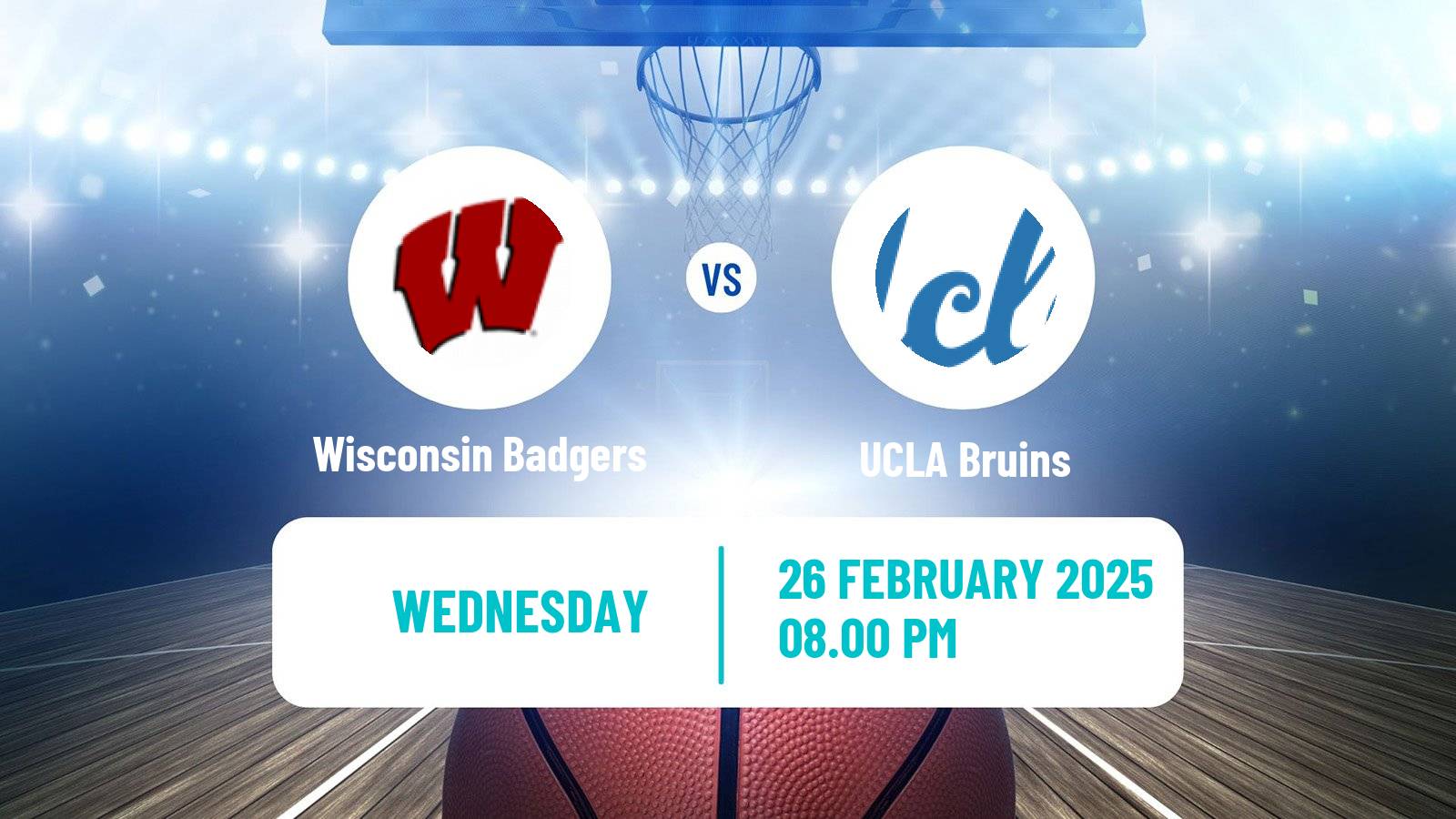 Basketball NCAA College Basketball Women Wisconsin Badgers - UCLA Bruins