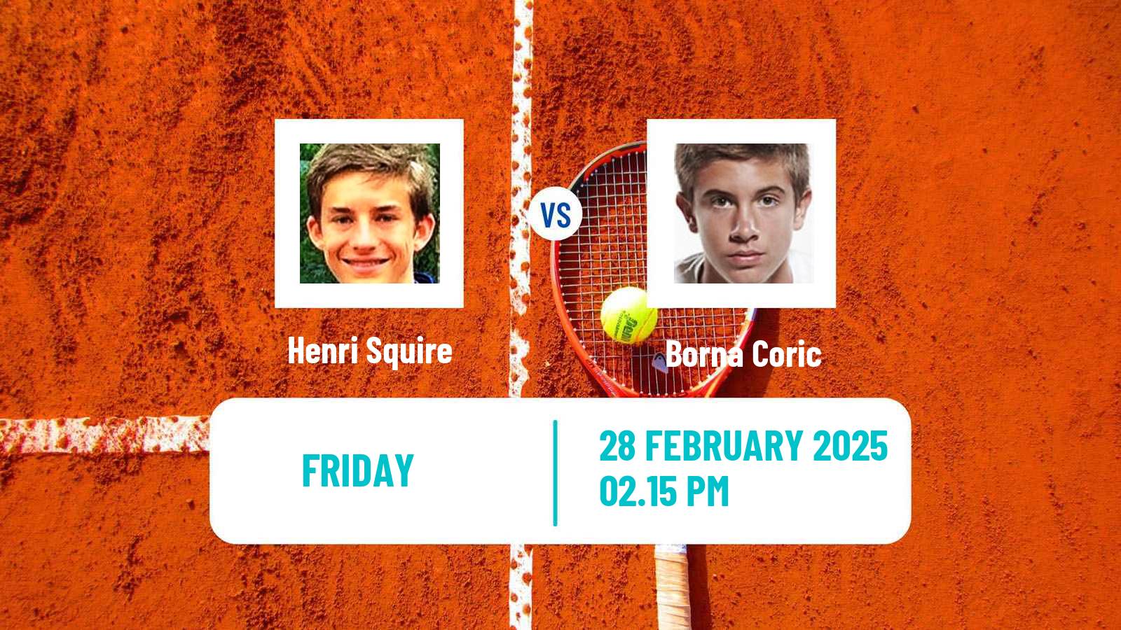 Tennis Lugano Challenger Men Henri Squire - Borna Coric
