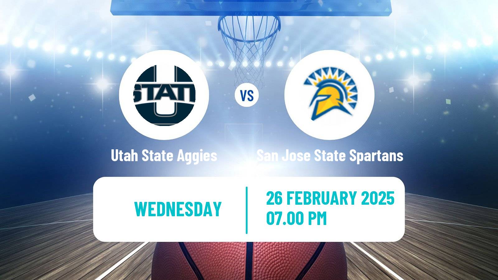 Basketball NCAA College Basketball Women Utah State Aggies - San Jose State Spartans
