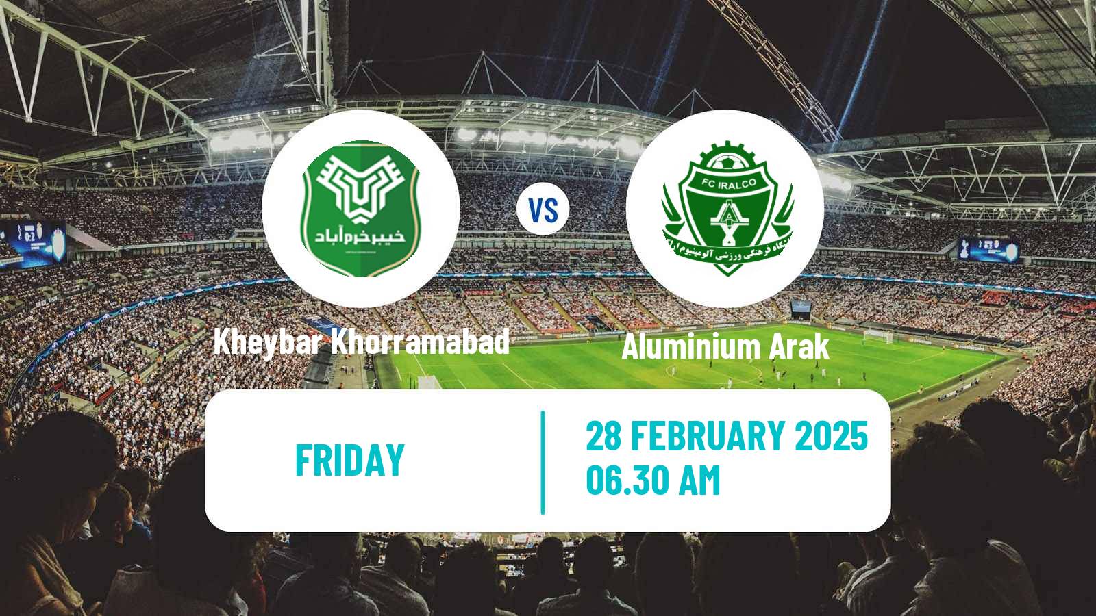 Soccer Iran Pro League Kheybar Khorramabad - Aluminium Arak