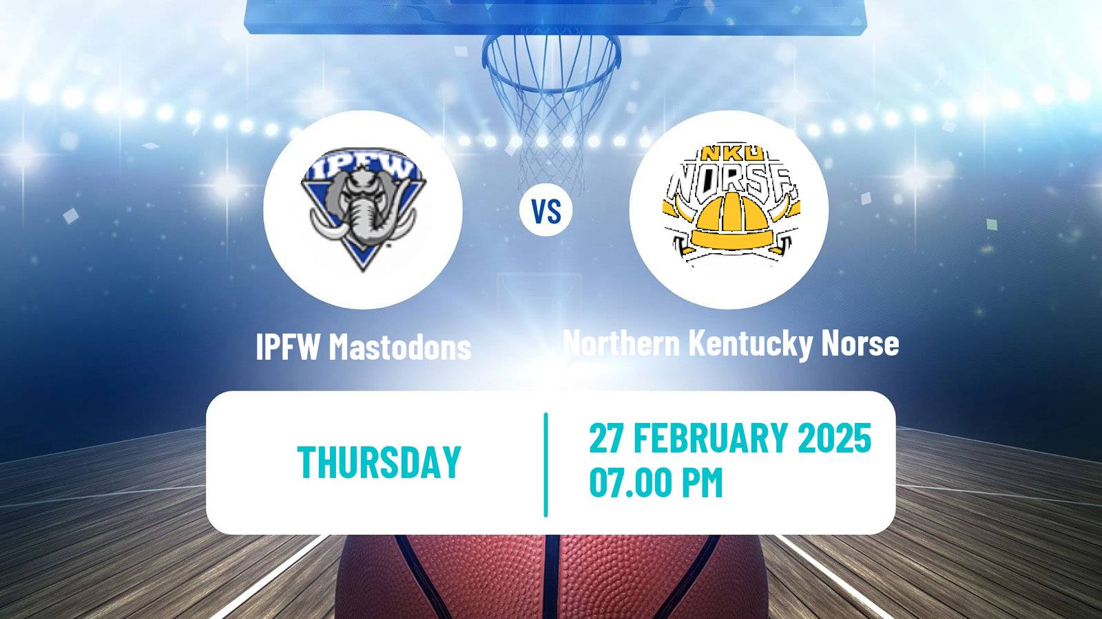 Basketball NCAA College Basketball IPFW Mastodons - Northern Kentucky Norse