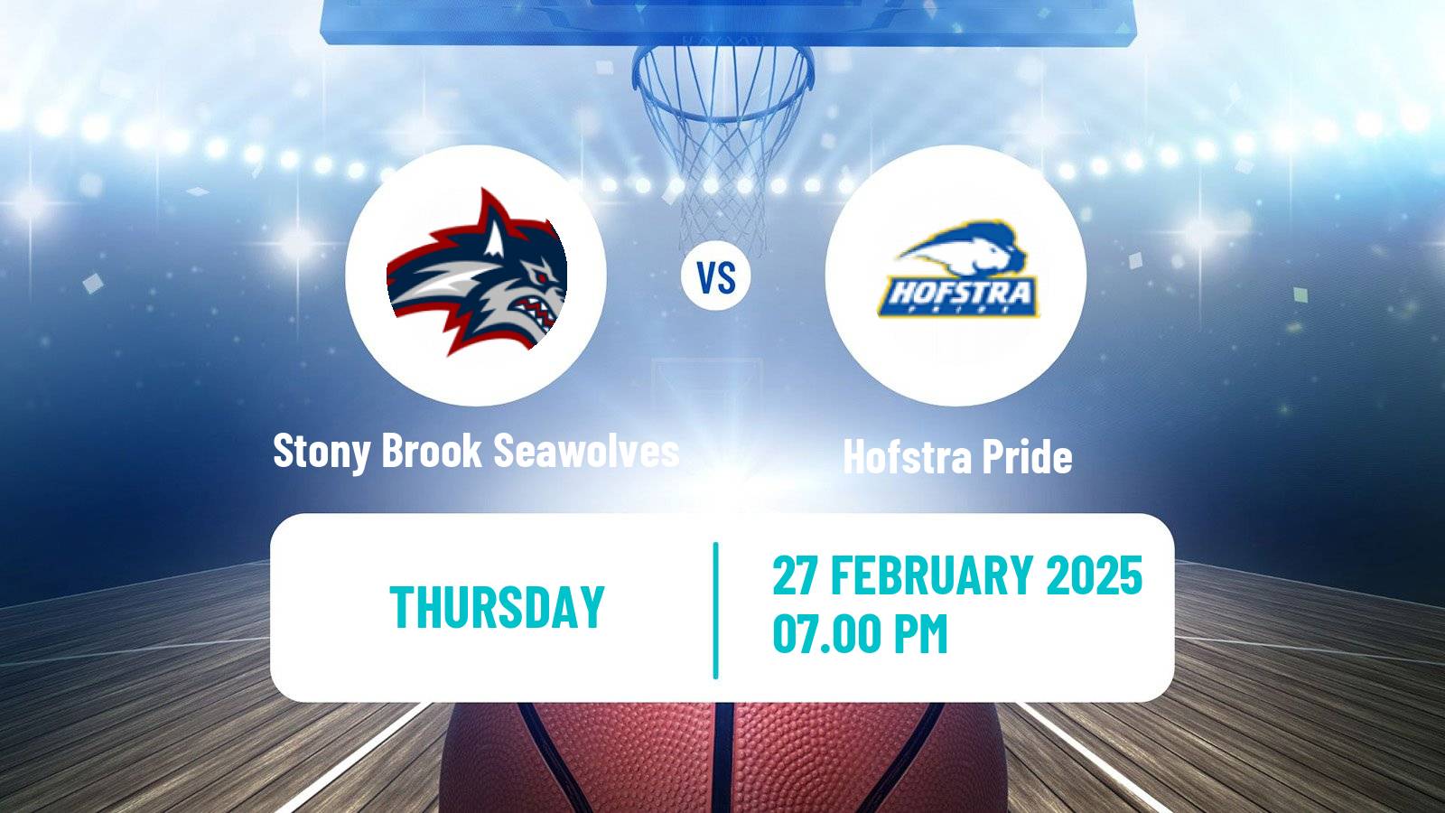 Basketball NCAA College Basketball Stony Brook Seawolves - Hofstra Pride