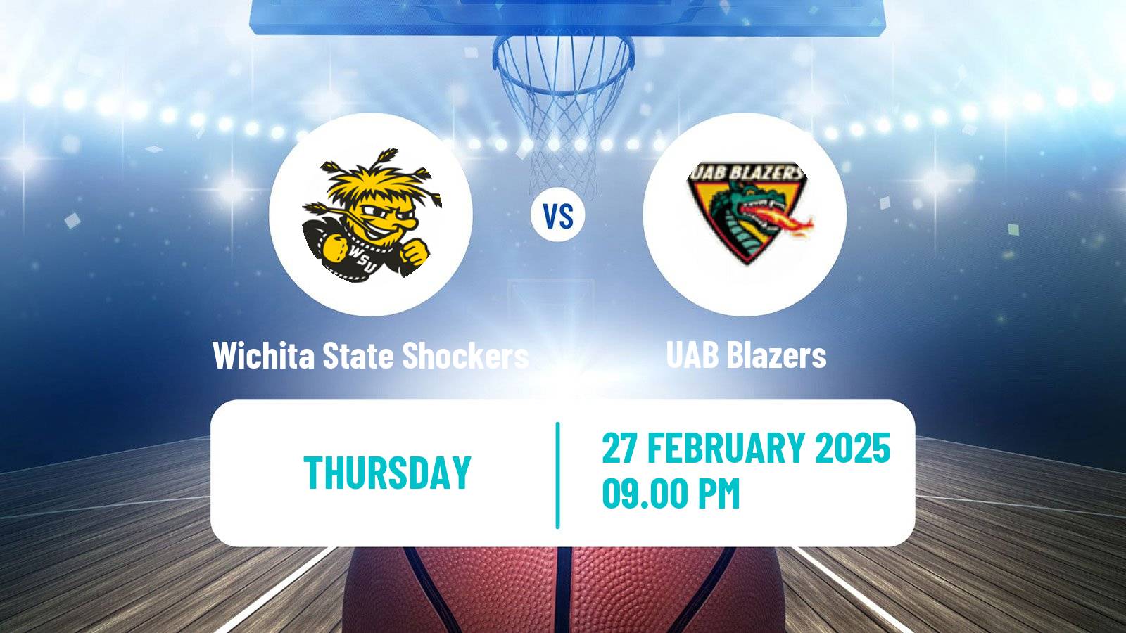 Basketball NCAA College Basketball Wichita State Shockers - UAB Blazers