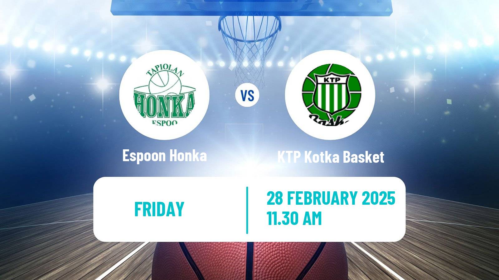 Basketball Finnish Korisliiga Espoon Honka - KTP Kotka Basket