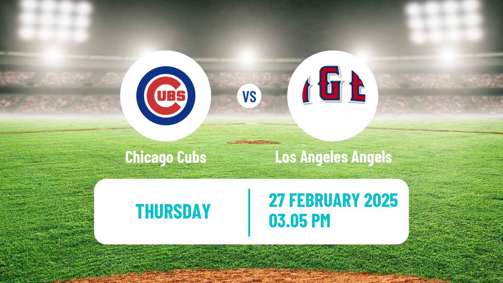 Baseball MLB Spring Training Chicago Cubs - Los Angeles Angels