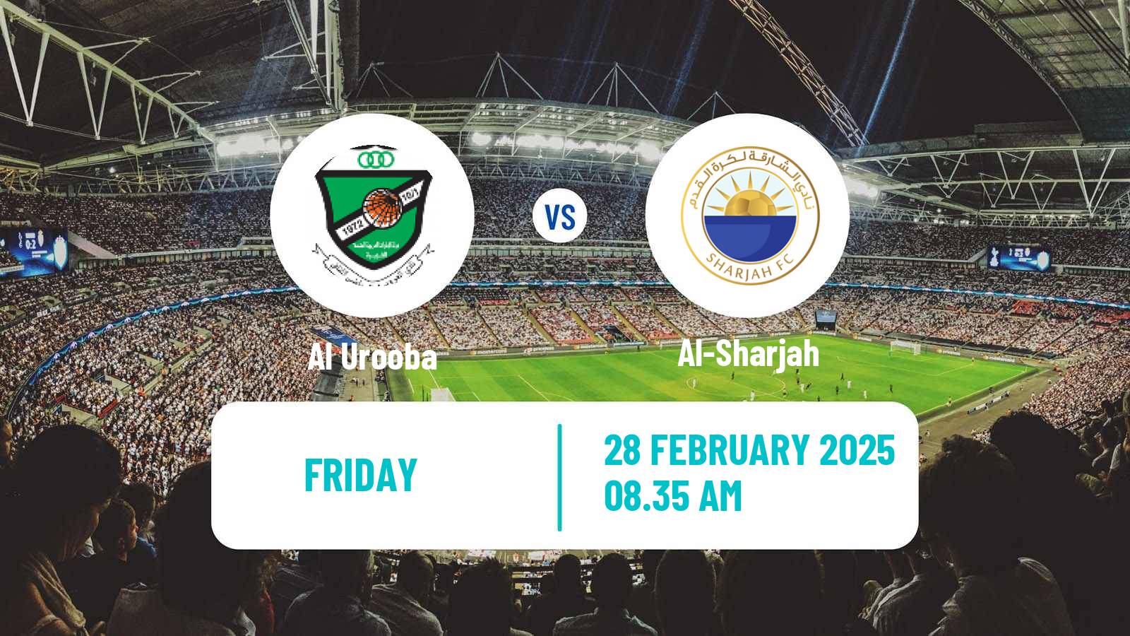 Soccer UAE Football League Al Urooba - Al-Sharjah