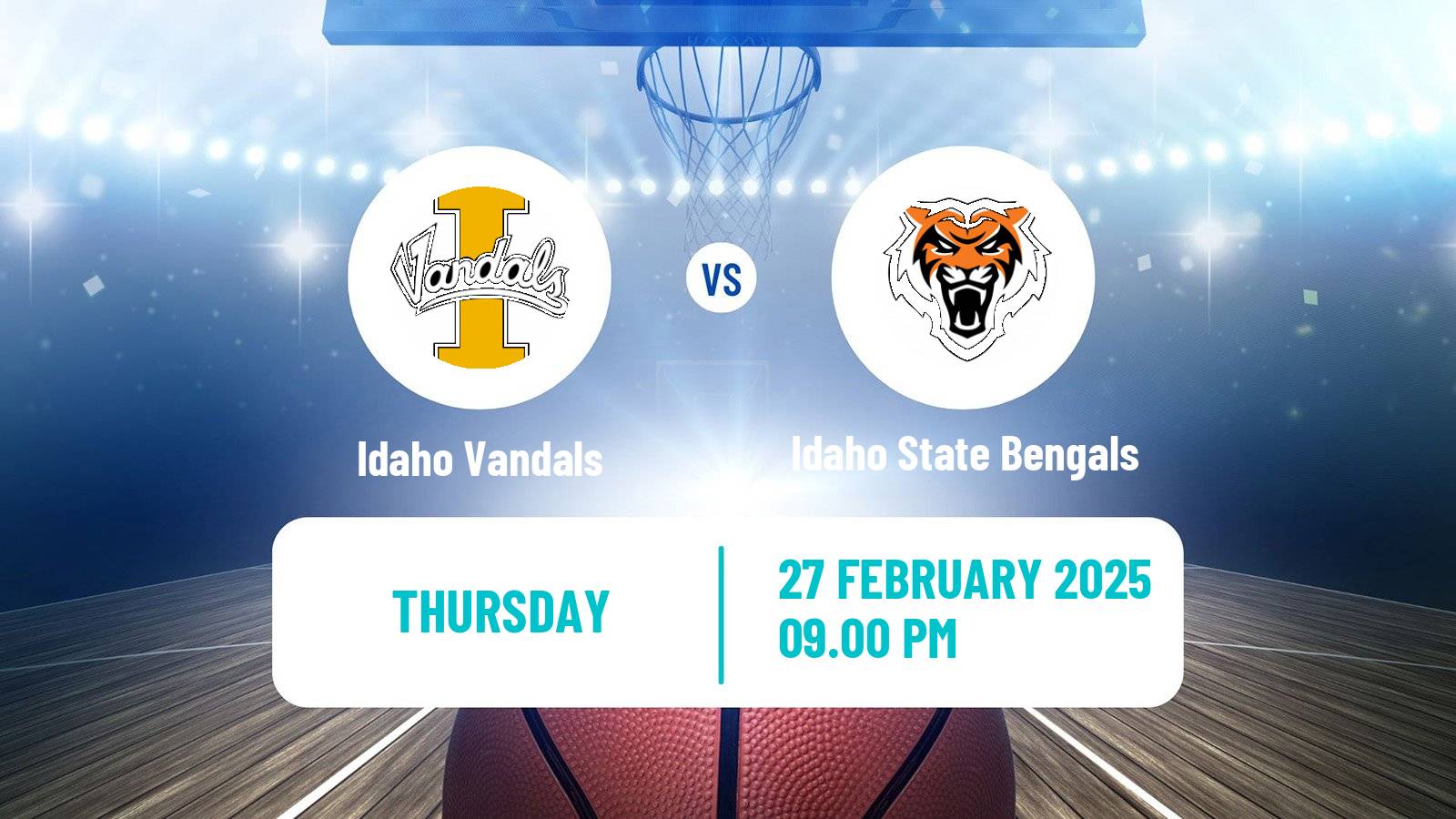 Basketball NCAA College Basketball Idaho Vandals - Idaho State Bengals