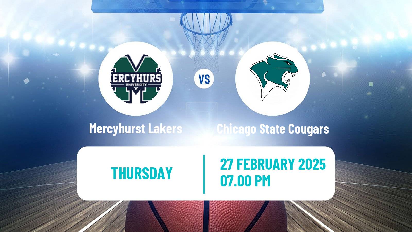 Basketball NCAA College Basketball Mercyhurst Lakers - Chicago State Cougars