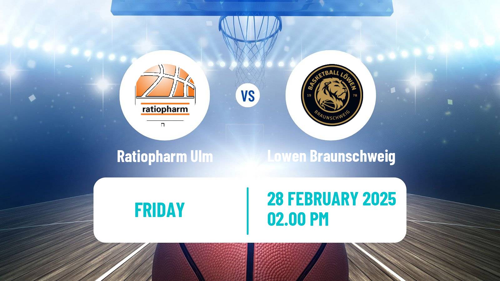 Basketball German BBL Ratiopharm Ulm - Lowen Braunschweig