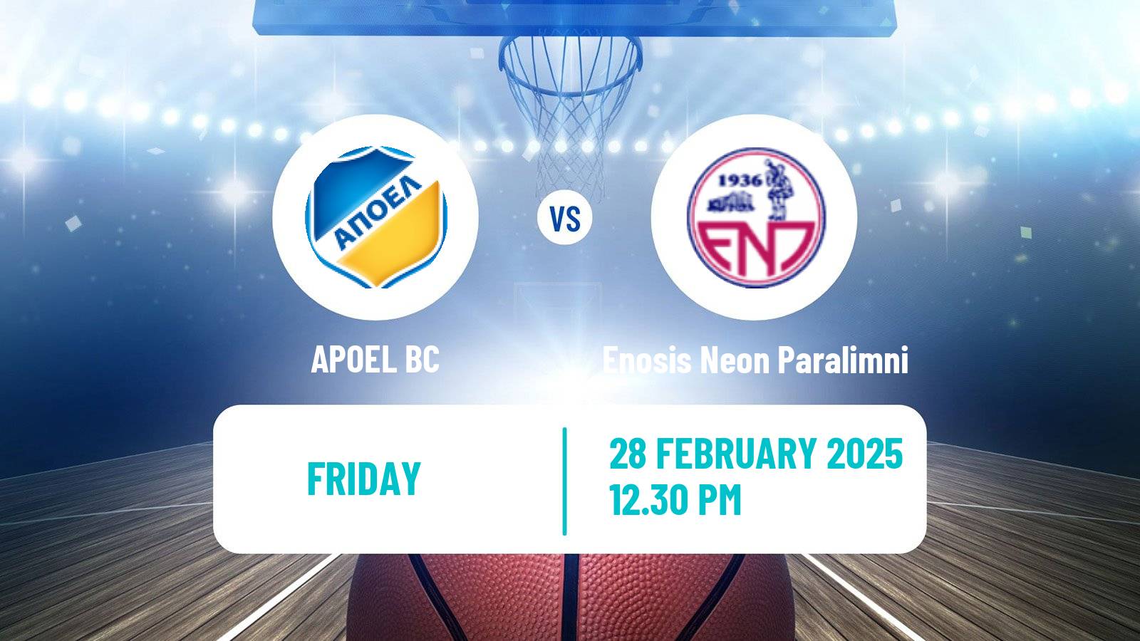 Basketball Cypriot Division A Basketball APOEL - Enosis Neon Paralimni