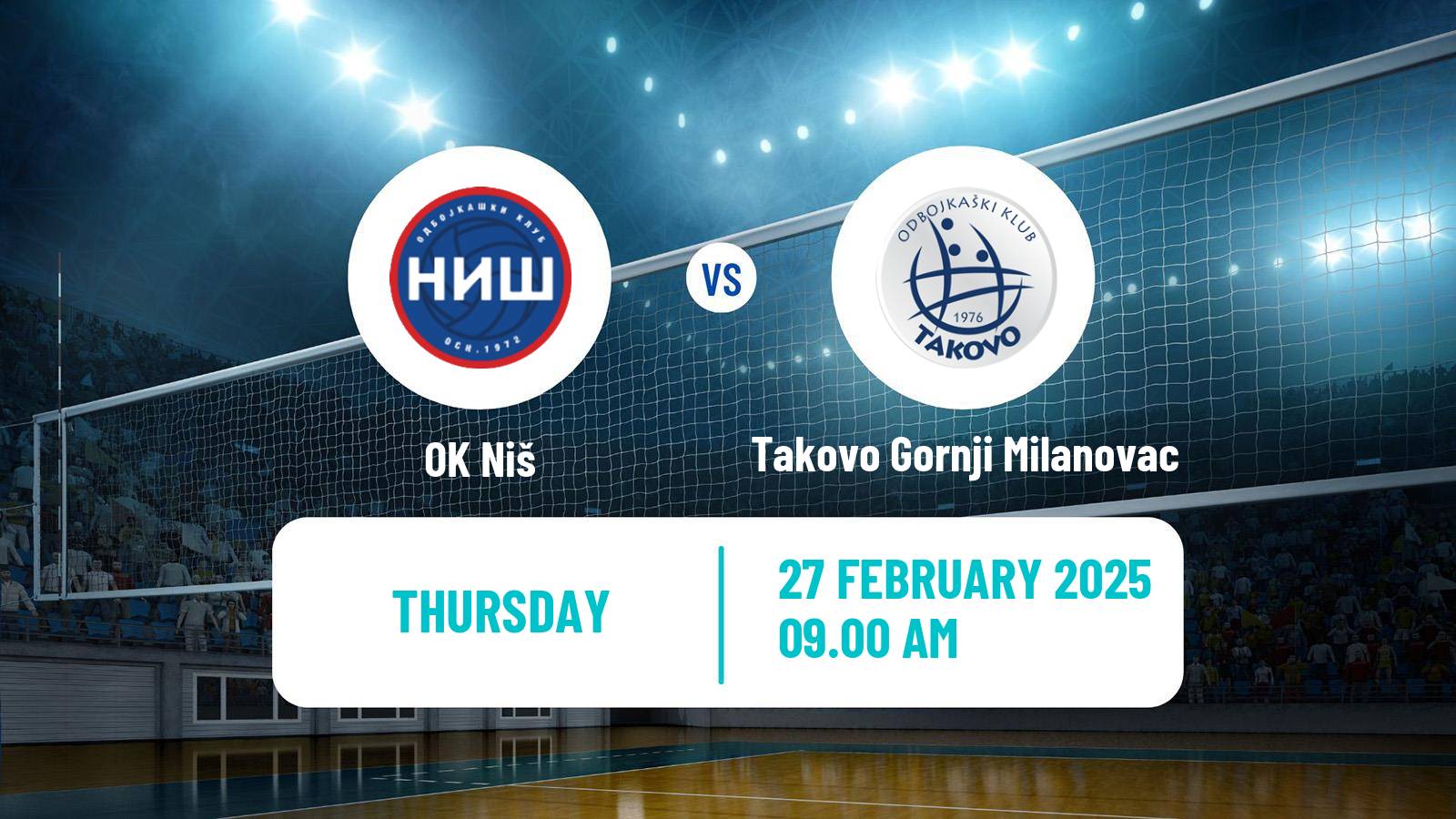 Volleyball Serbian Liga Volleyball Niš - Takovo Gornji Milanovac