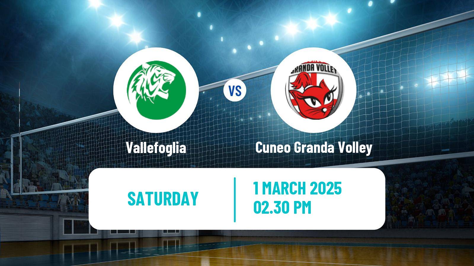 Volleyball Italian Serie A Volleyball Women Vallefoglia - Cuneo Granda Volley
