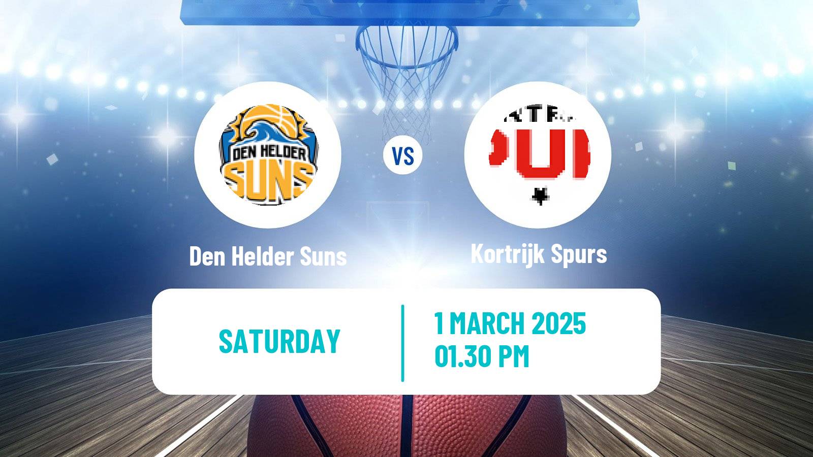 Basketball BNXT League Den Helder Suns - Kortrijk Spurs