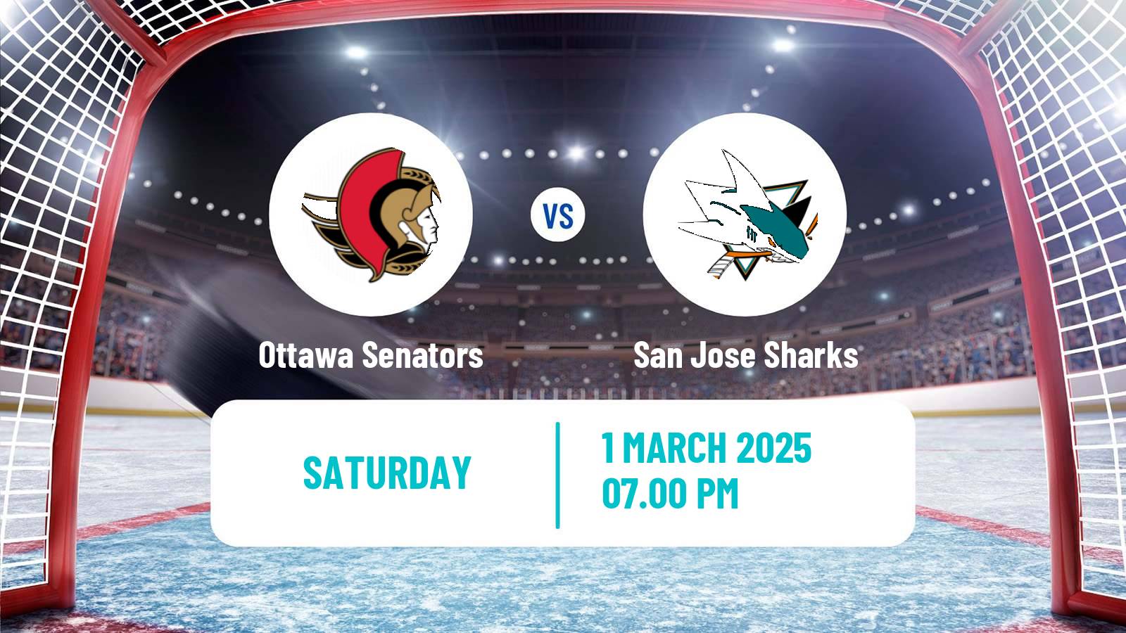 Hockey NHL Ottawa Senators - San Jose Sharks