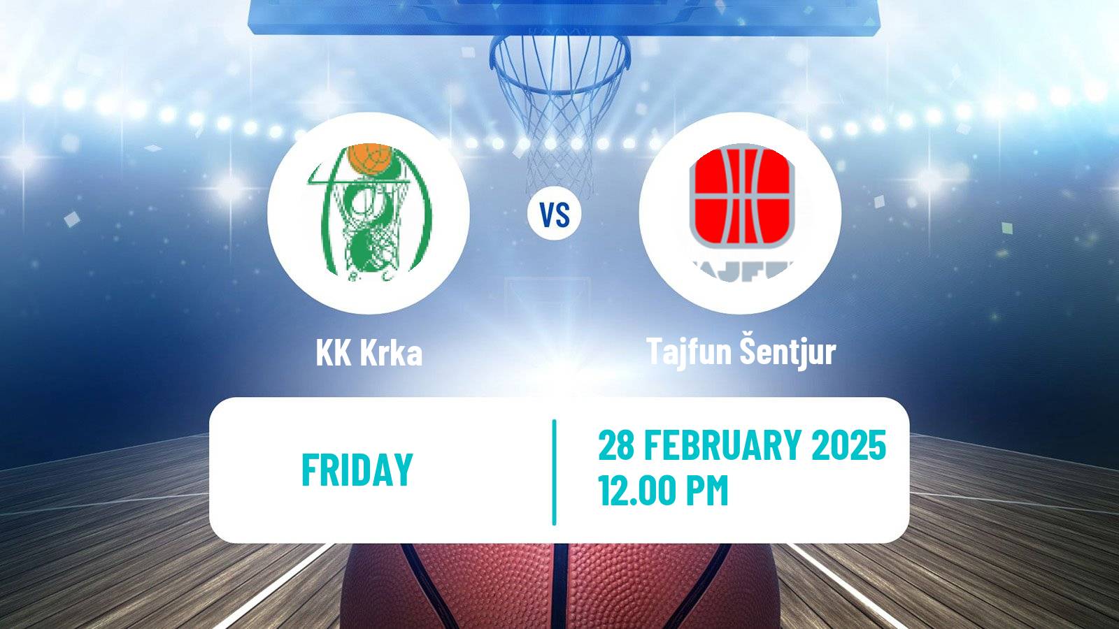 Basketball Slovenian Liga Basketball Krka - Tajfun Šentjur
