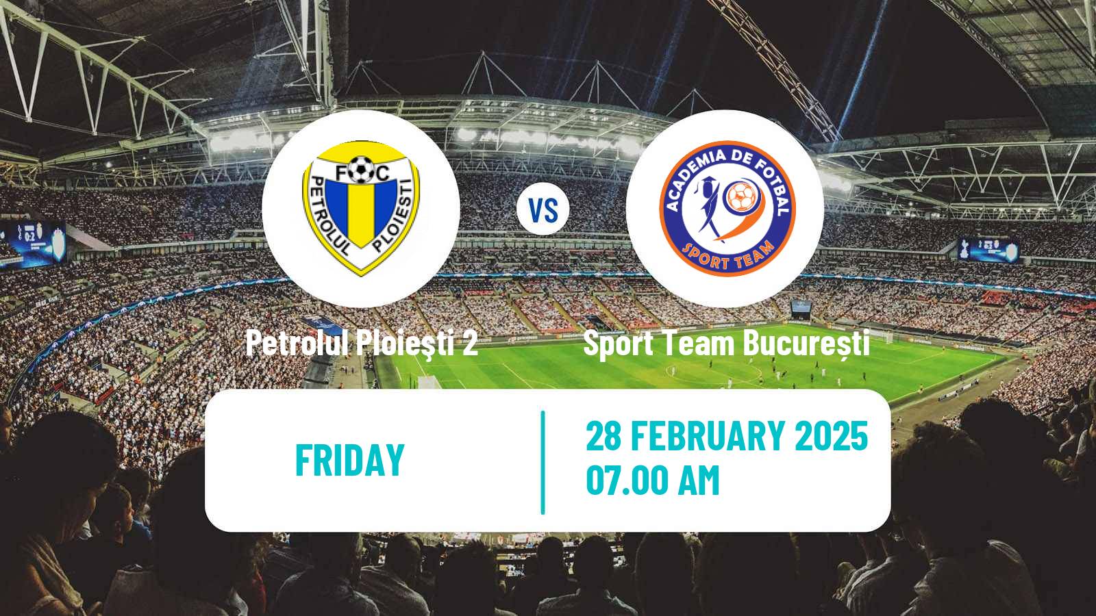Soccer Romanian Liga 3 - Seria 5 Petrolul Ploieşti 2 - Sport Team București