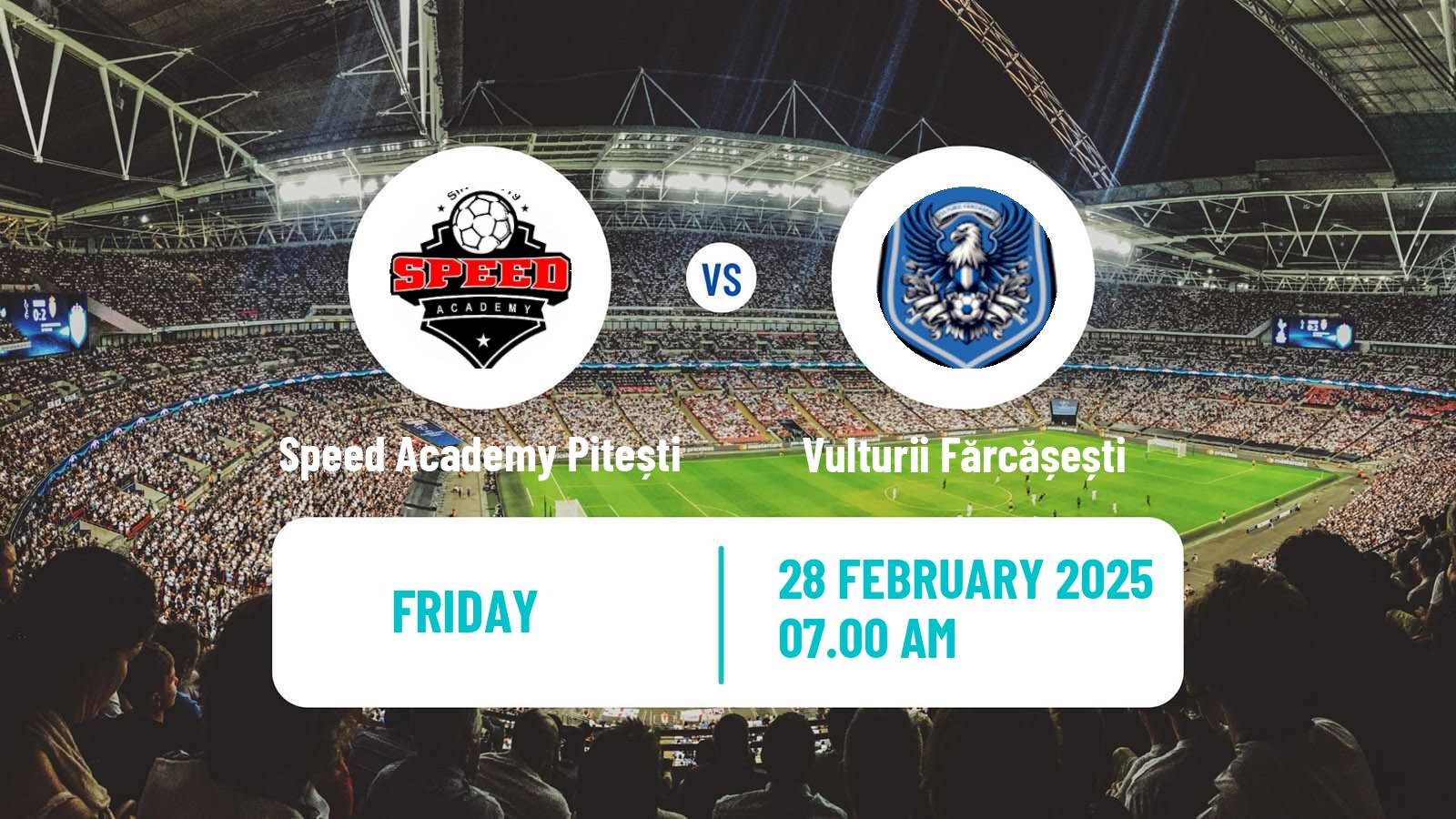 Soccer Romanian Liga 3 - Seria 8 Speed Academy Pitești - Vulturii Fărcășești
