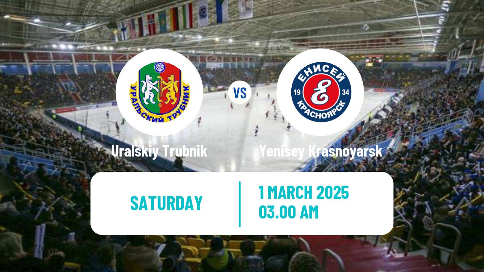 Bandy Russian Super League Bandy Uralskiy Trubnik - Yenisey Krasnoyarsk